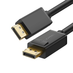 UGREEN 10213 Cable DisplayPort 1.2 Macho a Macho | Longitud 5 Metros (16.40 Pies) | Version DP1.2 | Soporta 4K@60Hz; 2K@144Hz | Soporta 3D | Color Profundo de 8 y 10 Bits | Blindaje Interno Multiple |