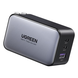 UGREEN 10334 Cargador de 65W serie Nexode | 3 Puertos de Carga Rapida | 2 USB-C | 1 USB-A | Tecnologia GaN II | Power Delivery 3.0 | Quick Charge 4.0 | Chip Confiable y Carga Inteligente | Optimiza la