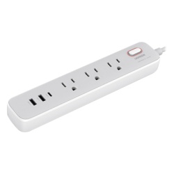 UGREEN 15461 Regleta de Alimentacion 30W 2 USB-A + 1 USB-C + 3 Salidas AC / Carga de Alta Velocidad / Salida USB-C PD de 30W (GaN) / Salidas AC Tipo B / Proteccion Contra Sobretensiones / 6 en 1