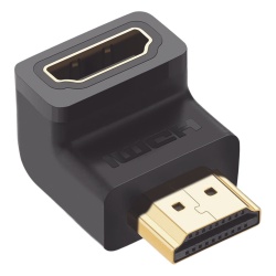 UGREEN 20109 Adaptador HDMI de 90 Grados Macho a Hembra / Hacia Abajo / HDMI 2.0 4K@60Hz / Proporciona Flexibilidad Sin Doblar los Cables HDMI