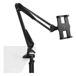 UGREEN 50394 Soporte para Tableta con Brazo tipo Perezoso / Brazo Ajustable y Cabezal de 360Â° / 3 Perillas de Ajuste / Soporta dispositivos de 4 a 12.9 de hasta 1.5 KG / ABS + Metal de Alta Calidad