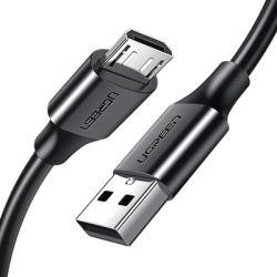 UGREEN 60138 Cable USB-A a Micro USB | 2 Metros (6.56 Pies) | Tecnologia de Carga Rapida Qualcomm / QC 3.0/2.0 | Recarga hasta 18W | Transmision de Datos hasta 480Mbps | Tecnologia de Carga Segura | H