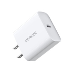 UGREEN 60449B Cargador USB-C de 20W | 1 USB-C de Carga Rapida | QC4.0+ | PD3.0 | PPS | BC1.2| Carga Inteligente | Chip PWM | Multiple Proteccion | Mayor Eficiencia Energetica | Tamano Compacto | Carca