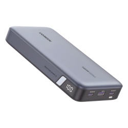 UGREEN 90597M Power Bank de 25000mAh | 3 Salidas 145W Max. | USB-A + 2 USB-C | PD 3.0 QC3.0 | FCP | SCP | Pantalla Inteligente | Carcasa Ignifuga | Color Gris | Incluye Cable USB de 50cm | Carga tu La