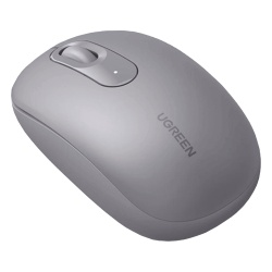 UGREEN 90669 Mouse Inalambrico 2.4G 800/1200/1600/2400 DPI | Funcion de 3 botones | Alcance 10m | Silencioso | Ergonomico | Anti-caida y Anti-interferencias | Bateria Alcalina AA incluida | Color Grey