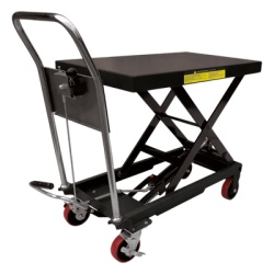URREA SYS-MEL-10 Mesa Elevadora Hidraulica / Capacidad 300 kg a 1 t / Ruedas de Poliuretano / Sistema Hidraulico con Freno / Soporte de Tijera / Ideal para Cargas Medias y Pesadas