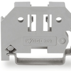 WAGO 249-116 Tope de Cierre sin Tornillos / Para Carril DIN 35 x 15 y 35 x 7.5 mm / Ancho 6 mm (0.236 in) / Material Poliamida PA 66 / Montaje Encajable sin Herramientas / Sistema de Marcaje Integrado