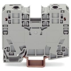WAGO 285-135 Borna de Paso 35 mmÂ² POWER CAGE CLAMP 125 A 1000 V Montaje Carril DIN 35x15 Gris Para Conductores 6-35 mmÂ² Conectores Laterales Marcaje Lateral