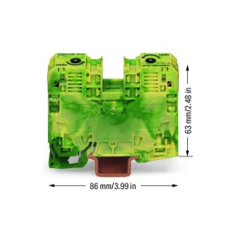 WAGO 285-137: borna de tierra de 2 conductores, 35 mm², POWER CAGE CLAMP - Img 3