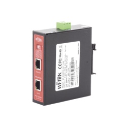 WI-TEK WIPOE55SBTIDC Splitter PoE IN hasta 90 W / Salida DC 12v/16V/24v o 48V / Carcasa metalica / Industrial soporte para riel DIN / Aplicaciones CCTV