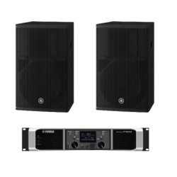 YAMAHA CHR12KIT/PX Kit de Refuerzo Sonoro / 2 Bocinas Pasivas 2 Vías 12" / Amplificador Clase D 2x1050W @ 4Ω / DSP Integrado / Bass-Reflex 54 Hz - 20 kHz