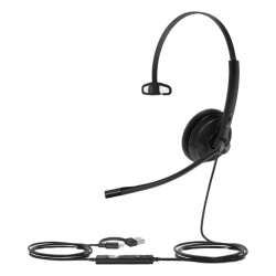 YEALINK UH34-LITE-MONO-TEAMS-USB-C/A Diadema Alambrica UH34 Lite Mono Teams de Yealink USB-C/A con Almohadillas de Espuma