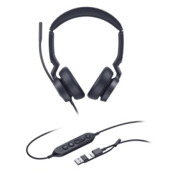 YEALINK UH46-DUAL-TEAMS-USB-C/A Diadema Alambrica Yealink UH46 Dual USB-C/A Certificada con Microsoft Teams