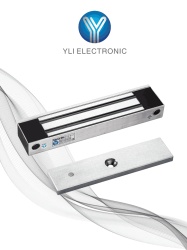 YLI 76006 YLI YM350WS - Cerradura Magnetica para Control de Acceso / Fuerza de Sujecion de 350 kg (800 lb) / Para puertas de madera vidrio y metalicas / IP68 para uso exterior e interior
