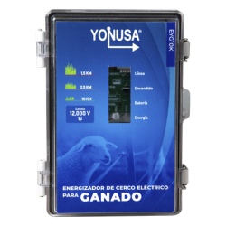 YONUSA SYSGAN25K Energizador para Ganado 10 000Volts-2JOULES/ 25 000 metros lineales de proteccion / Cercas Electrificadas