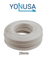 YONUSA YON6510011 KCAB001 - Cable bujia Marca YONUSA o doble aislado para cercos electricos / Multifilar 22 AWG / Bobina de 20 Mts/