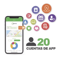 ZKTECO BIOTIMEAPP20 Licencia para realizar checadas de asistencia desde Smartphone (APP) con envio de fotografia y ubicacion por GPS / Compatible con BIOTIMEPRO / Licencia para 20 usuarios