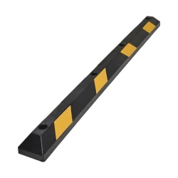 AccessPRO AC-183TV Tope Vehicular P / Estacionamiento / 183cm / Color Negro-Amarillo / 8 Franjas Reflejantes.