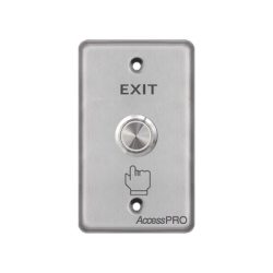 AccessPRO APBSMC Boton de Cabeza Plana / Exterior IP65 / Estetico / NO y COM
