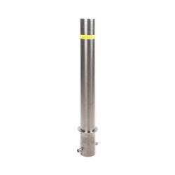 AccessPRO XB-900-F Bolardo Fijo de Acero Inoxidable de 900 mm de Altura / Ideal para aplicaciones delimitaciones de automoviles