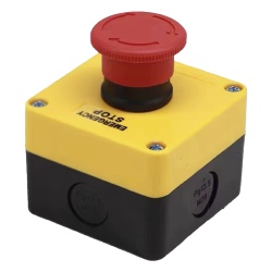 AccessPRO XBS-S-T01 Boton de Stop Tipo Enclavado / Para Barreras Vehiculares Operadores Corredizos y Abatibles.