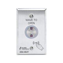 ALARM CONTROLS-ASSA ABLOY NTS-1 Boton Sin Contacto para Salida NO NC/ Temporizador/ Placa de Acero Inoxidable/ Intemperie