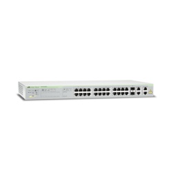 ALLIED TELESIS AT-FS750/28PS-10 WebSmart Switch 24 puertos PoE+ 10/100 Mbps + 2 puertos 10/100/1000 Mbps + 2 SFP Gigabit Combo 193 W
