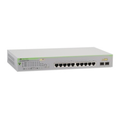 ALLIED TELESIS AT-GS950-10PS-10 Switch PoE+ Gigabit WebSmart de 10 puertos 10/100/1000 Mbps (2 x Combo) + 2 puertos gigabit SFP (Combo) 75 W