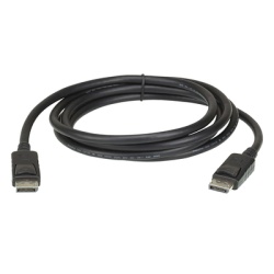 ATEN 2L7D02DP Cable DisplayPort | Longitud 2m | Alta definicion |Â Hasta 8K | HDR Dinamico |Â 32 canales de audio digital | Pestanas de seguridad con boton de liberacion