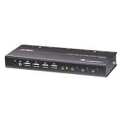 ATEN CS784H Switch KVMP USB HDMI 4witch KVM HDMI 4 Puertos | 4K DCI | USB 2.0 | Hotkeys | Video DynaSync | Plug & Play