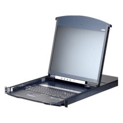 ATEN KL1116VN Consola KVM over IP | 16 Puertos | Dual Rail | 19? LCD | Dual NIC | Cat5 | Acceso Remoto