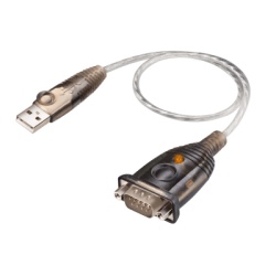 ATEN UC232A Adaptador USB a RS-232 | 35 cm o 1 m | Hasta 921.6 Kbps | Compatible con Windows Mac y Linux | Anti-EMI | USB 2.0 | DB-9