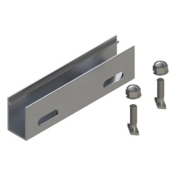BASEL N00003 N Connector / Cople de Aluminio para N Rail 4.72 / Acero Inoxidable /