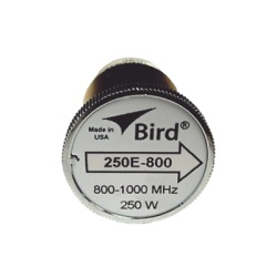 BIRD TECHNOLOGIES 250E-800 Elemento de 250 Watt en Linea 7/8" para Wattmetro BIRD 43 en Rango de Frecuencia de 800 a 1000 MHz.