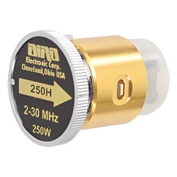BIRD TECHNOLOGIES 250H Elemento de 250 Watt en linea 7/8" para Wattmetro BIRD 43 en Rango de Frecuencia de 2 a 30 MHz.