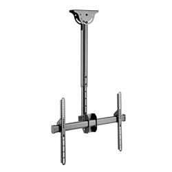 BRATECK PLB-CE946-01S Soporte de Techo para Pantallas | Compatibilidad VESA 200x200 a 600x400 | Pantallas Hasta 70 Pulgadas | Capacidad de Carga 50 kg | Inclinacion Vertical 0Â° a -25Â° | Rotacion Hor