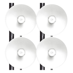 CAMBIUM NETWORKS FORCE-4625-4PACK Kit de 4 radios FORCE4625 de alto Desempeno / Wi-Fi 6E / Hasta 1 Gbps / 5925 - 7125 MHz / Antena Integrada 25 dBi