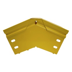 CHAROFIL CHFBVE454X4R8EPK CHFIBER Curva Vertical Exterior de 45° de Aluminio para Fibra Optica 4" de Peralte 4" de Ancho y Radio de 8" con Pintura Epoxica Amarilla Incluye Tapa un Par de Coples y Tor