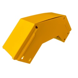 CHAROFIL CHFBVE904X4R8EPK CHFIBER Curva Vertical Exterior de 90Â° de Aluminio para Fibra Optica 4" de Peralte 4" de Ancho y Radio de 8" con Pintura Epoxica Amarilla Incluye Tapa un Par de Coples y Tor