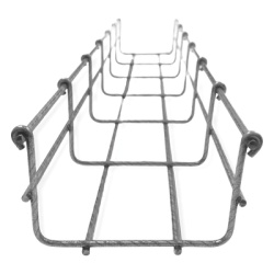 CHAROFIL MG-50-931BM Charola Bimetalica Tipo Malla 66/100 mm Ideal Para Utilizarse al Exterior o Zonas Humedas Hasta 105 Cables Cat6 Tramo de 3 Metros