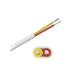 COBRA WIRE & CABLE B7W14T-20-250 Rollo de cable plano grado marino calibre 14 de 2 conductores (rojo y amarillo) de 250 pies (76.2 m)