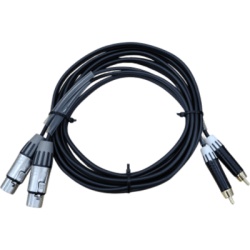 COSMICONN CRC00052RMWH2MF33 Cable de Interconexión de Audio / 2 XLR Hembra a 2 RCA Macho / Longitud 3 m (9.8 ft) / Conectores Chapados en Oro / Carcasa Metálica