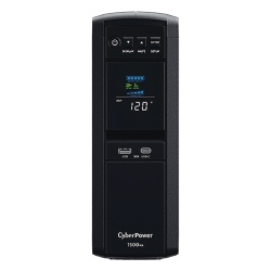 CYBERPOWER CP1500PFCLCDA UPS de 1500 VA/900 W Topologia Linea Interactiva Entrada 120 Vca NEMA 5-15P Onda Senoidal Pura Tipo Torre Con 10 Tomas NEMA 5-15R