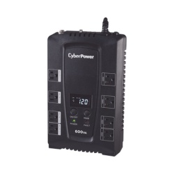 CYBERPOWER CP600LCD UPS de 600 VA/340 W Topologia Standby Entrada 120 Vca NEMA 5-15P Tipo Gabinete Compacto Con 8 Tomas NEMA 5-15R