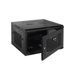CYBERPOWER CR6U61001 Gabinete Fijo para Montaje en Pared con Puerta Perforada 6UR (600 x 372 x 600 mm) (An. x Al. x Prof.)