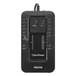 CYBERPOWER EC450G UPS de 450 VA/260 W Topologia Standby con Modo Ahorrador ECO Entrada 120 Vca NEMA 5-15P Con 8 Tomas NEMA 5-15R