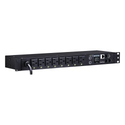 CYBERPOWER PDU41001 PDU Switchable por Toma Para Distribucion de Energia Entrada 120 Vca NEMA 5-15P Con 8 Salidas NEMA 5-15R Horizontal 19in 1UR