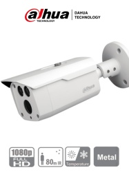 DAHUA DAH395016 DAHUA HAC-HFW1200D-036- Camara Bullet HDCVI 1080p/ Lente 3.6 mm/ 87.5 Grados de Apertura/ Smart IR 80 Mts/ IP67/ Metalica/ DWDR/ BLC/ HLC/ TVI AHD y CVBS
