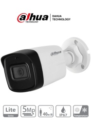 DAHUA DHT0290036 DAHUA HAC-HFW1500TL-28 - Camara Bullet de 5 Megapixeles/ Lente de 2.8 mm/ 111 Grados de Apertura/ IR de 40 Mts/ IP67/ Starlight/ DWDR/ Soporta: CVI/CVBS/AHD/TVI
