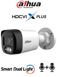 DAHUA DHT0290128 DAHUA DH-HAC-HFW1801RLN-IL-T - Camara Bullet 4K/ HDCVI X PLUS/ Audio Bidireccional/ 106 Grados de Apertura/ Iluminacion Dual Inteligente IR y Luz Calida de Hasta 30Mts/ WDR Real de 12
